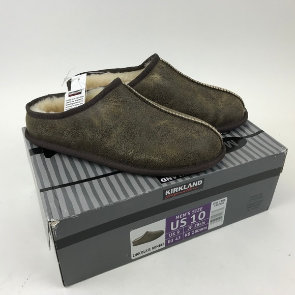 kirkland signature men's shearling clog slipper